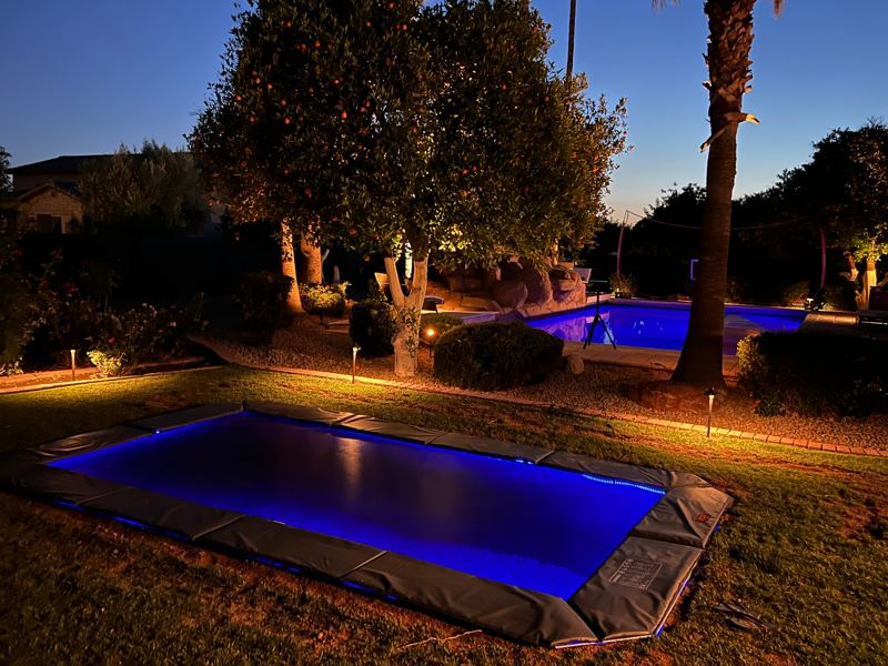 LED lights at night